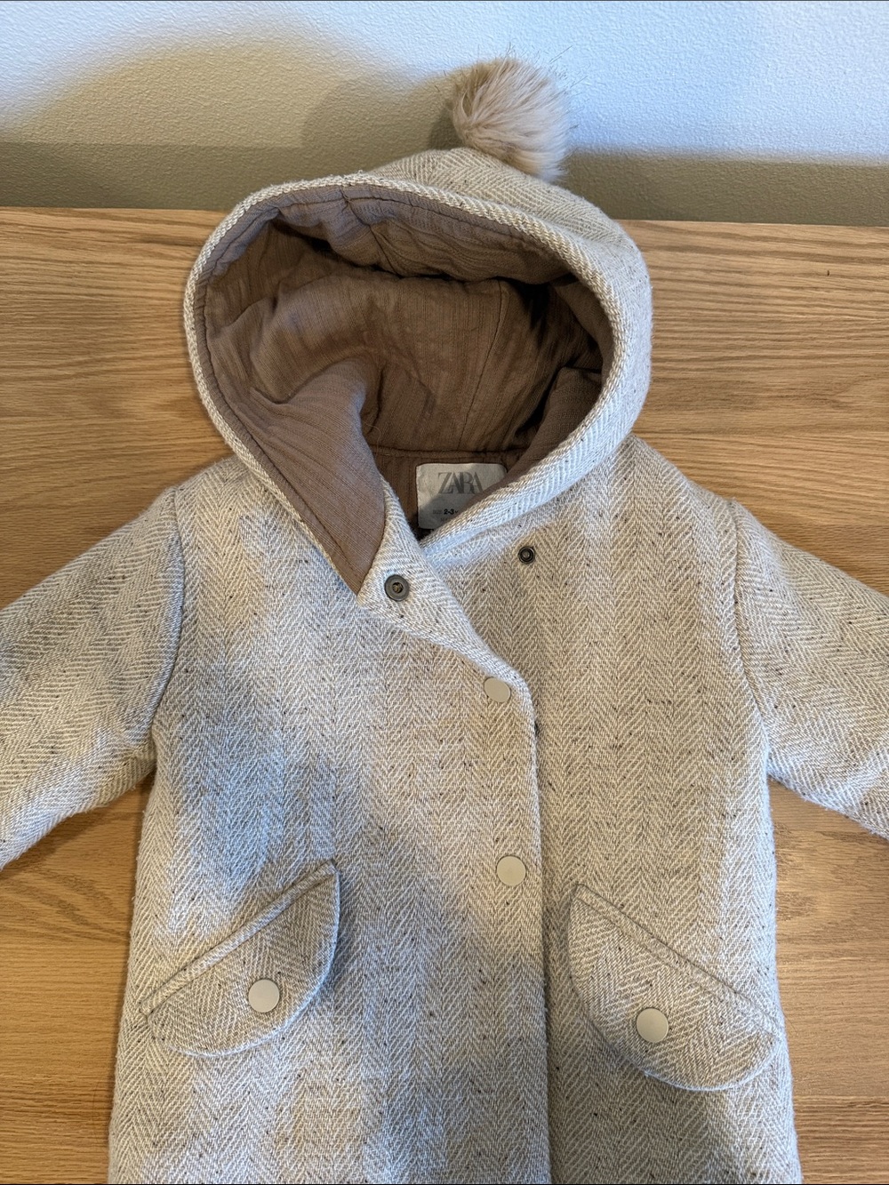 ZARA HERRINGBONE COAT